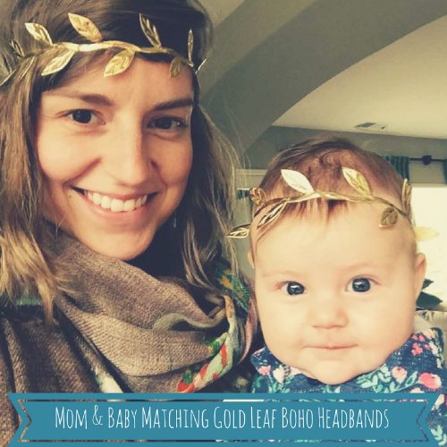 #Twinning ~Gold Leaf Headbands~ - Kalyn & Co.