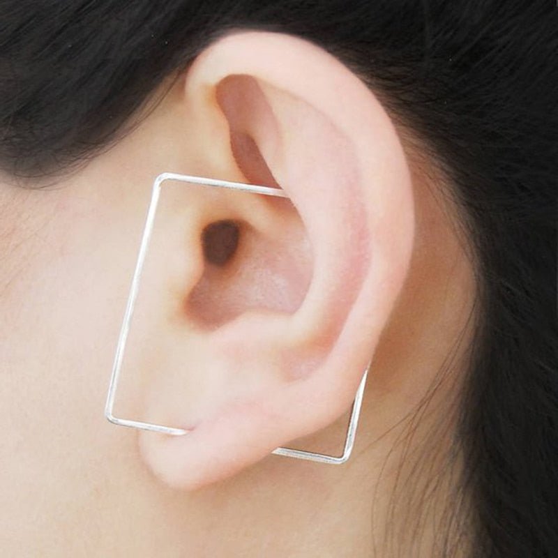 14k Gold Ear Cuff Square Earrings - Kalyn & Co.