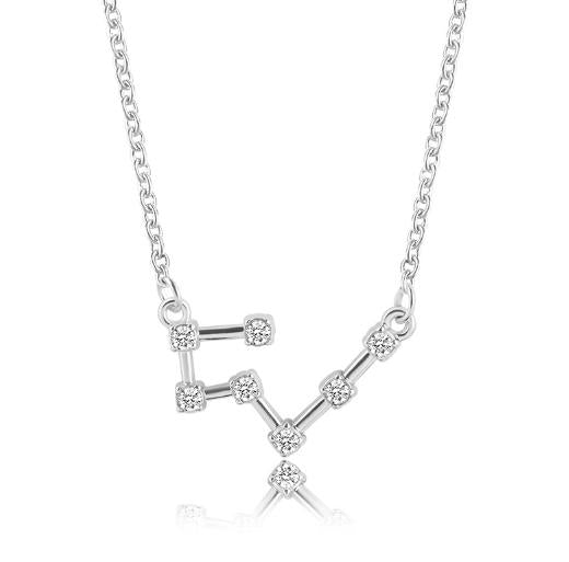 925 Silver Rhinestone Jewelry Pendant Necklace Gold Plated Constellation Zodiac Necklaces For Woman - Kalyn & Co.