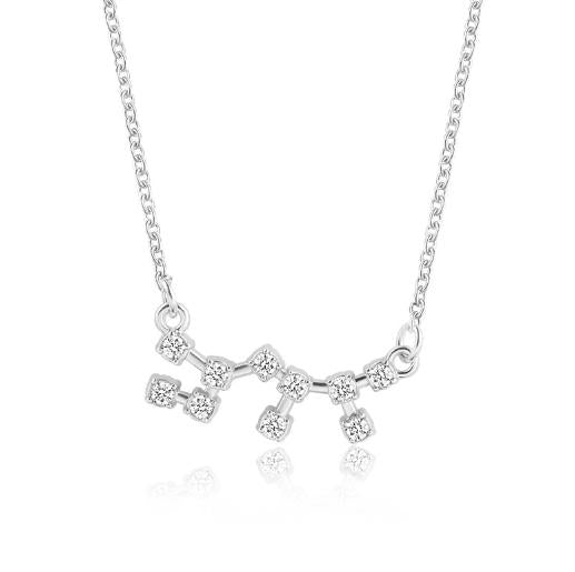 925 Silver Rhinestone Jewelry Pendant Necklace Gold Plated Constellation Zodiac Necklaces For Woman - Kalyn & Co.