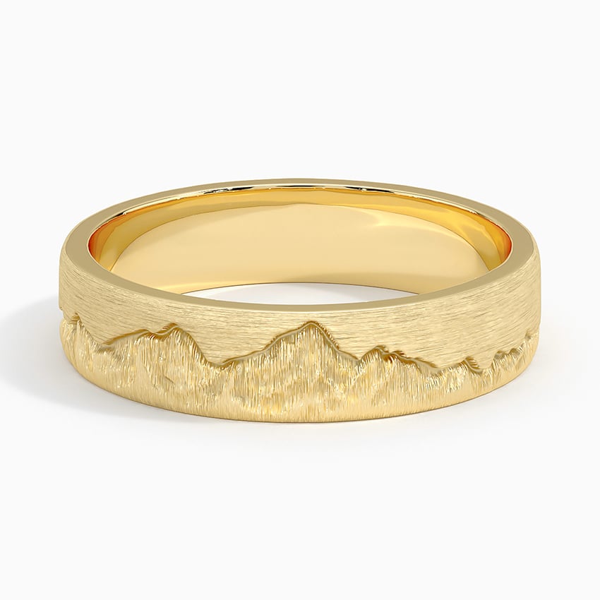 EVEREST MOUNTAIN RANGE MENS WEDDING BAND