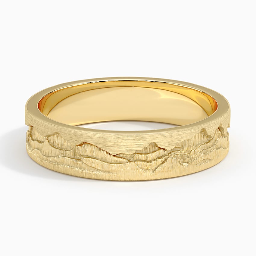 Rockies | Mountain Range Mens Wedding 5mm Band - Kalyn & Co.
