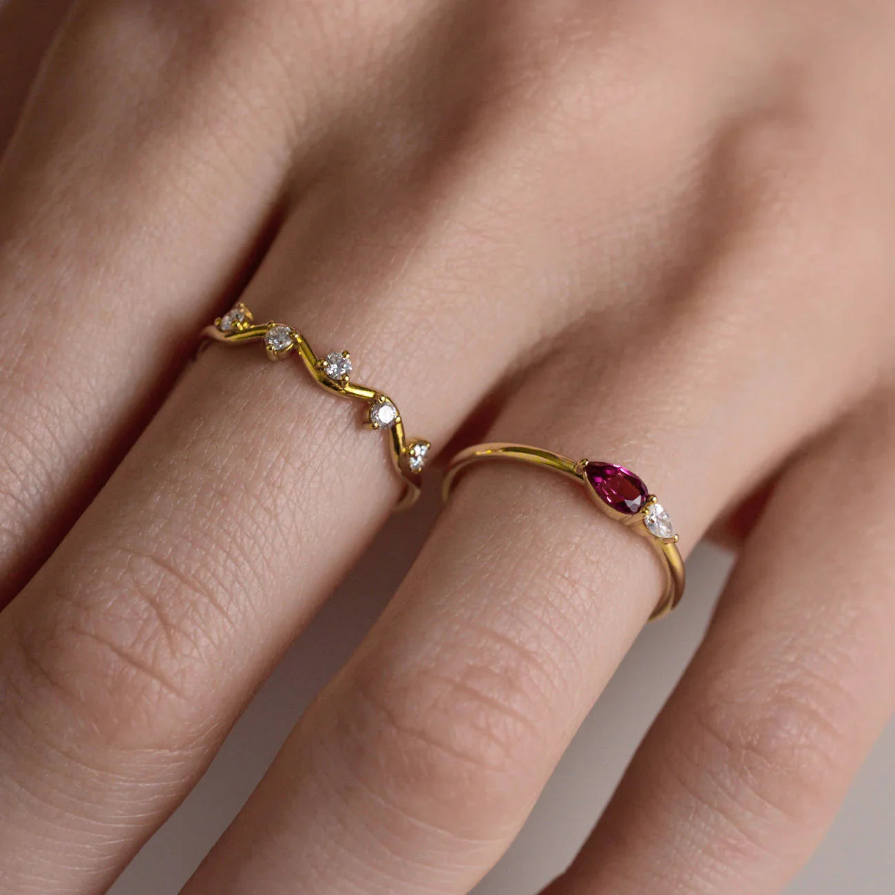 SKADI | Half Eternity Wedding Band | Round Cut