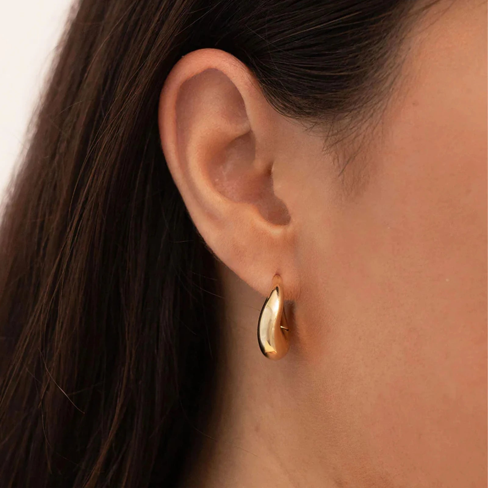 Farrah Liquid Earring Drop Hoop Earring