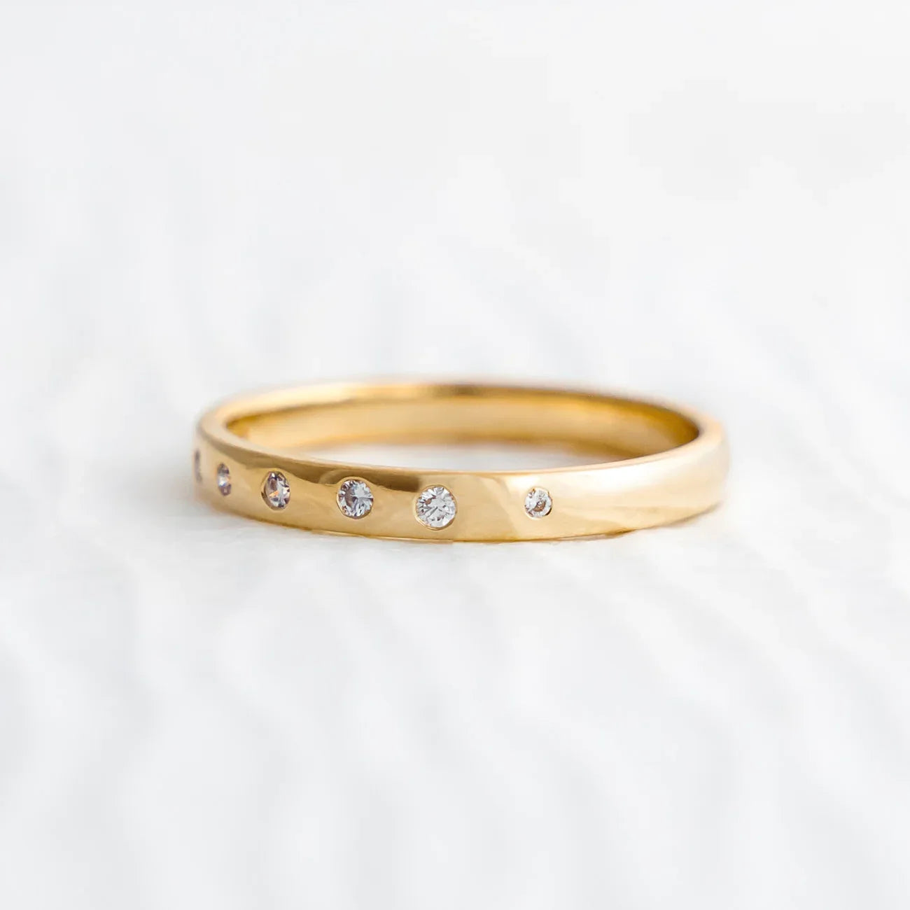 REVNA | Half Eternity Gold Wedding Band