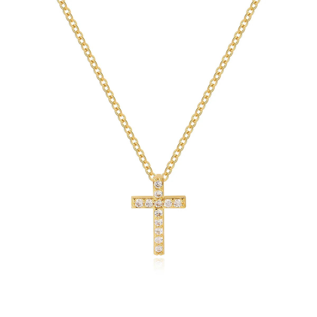 18K Gold Plated Delicate Cross Necklace