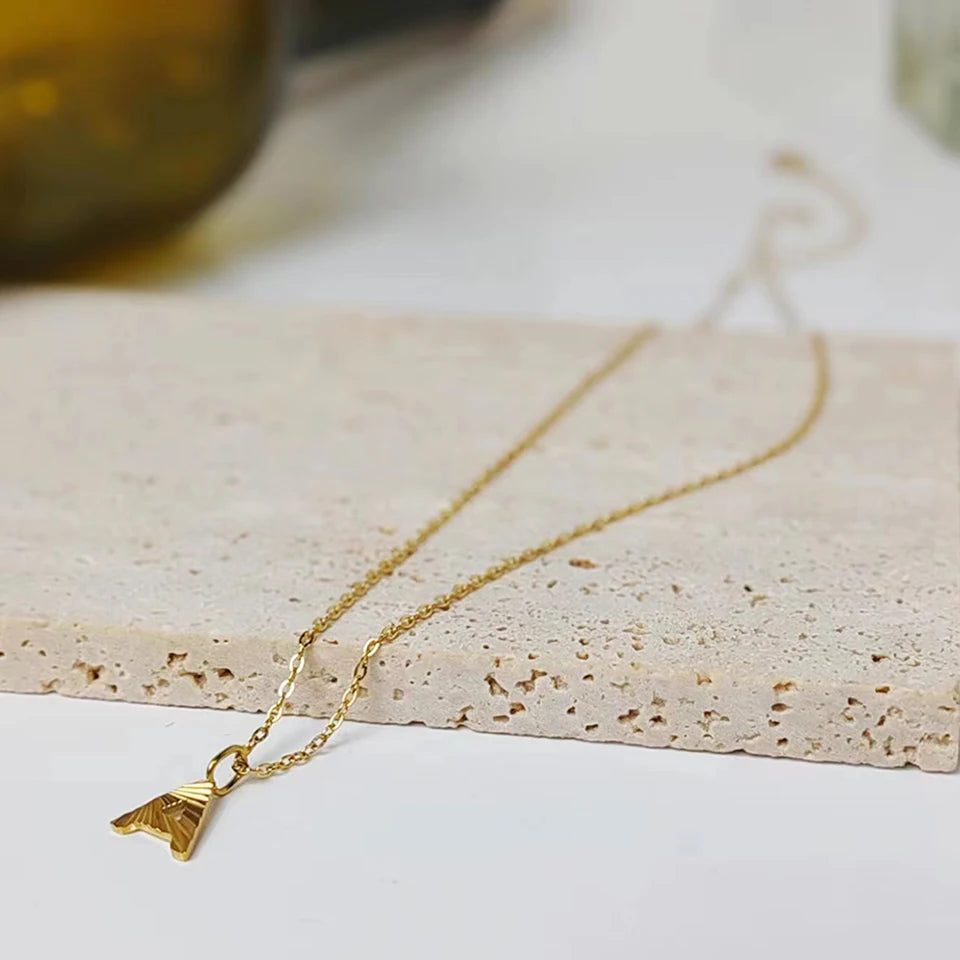 Personalized Initial Pendant Necklace 14k Gold