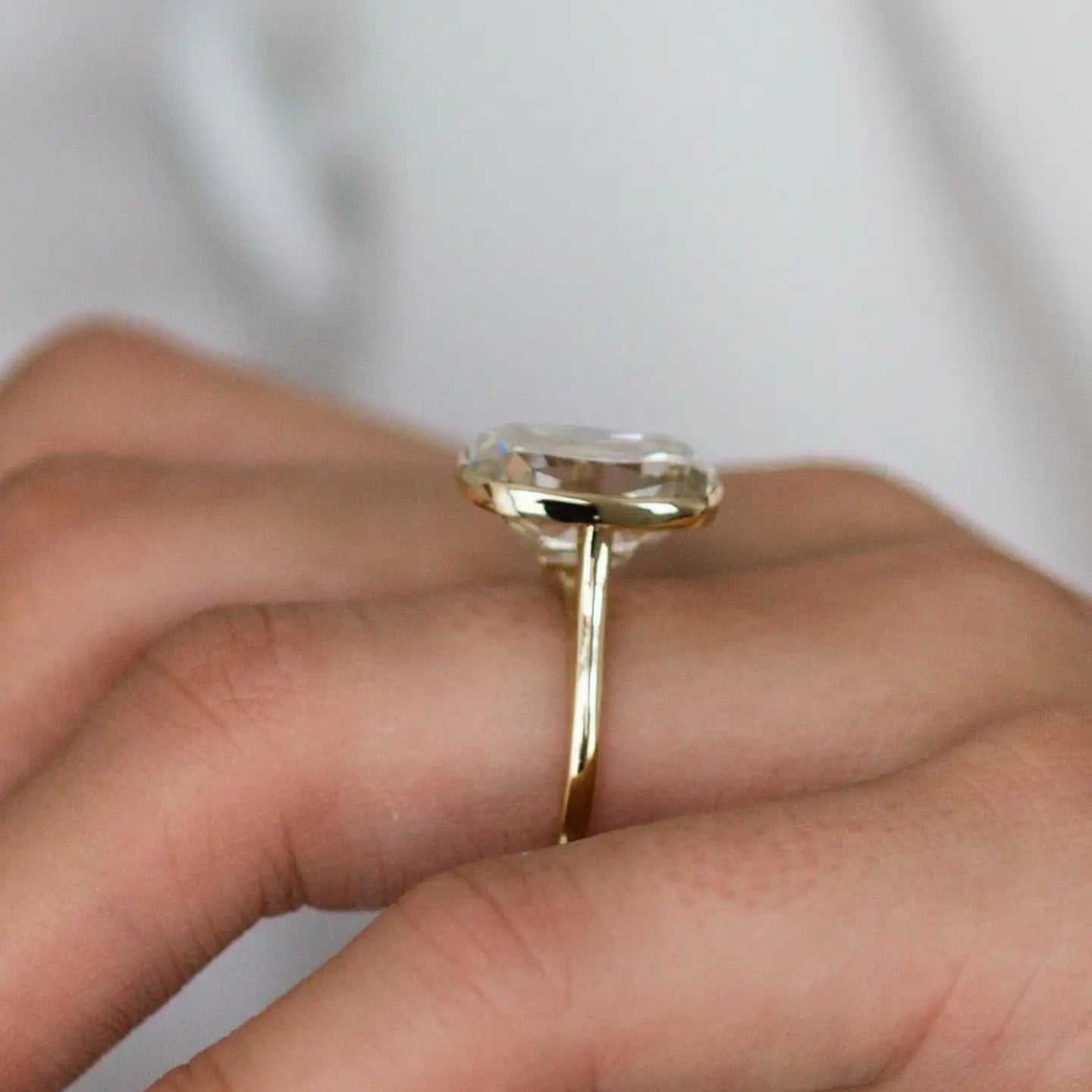 Taylor Swift | 10.5 Carat Moissanite Diamond Ring Old Mine Cushion Cut Solitaire