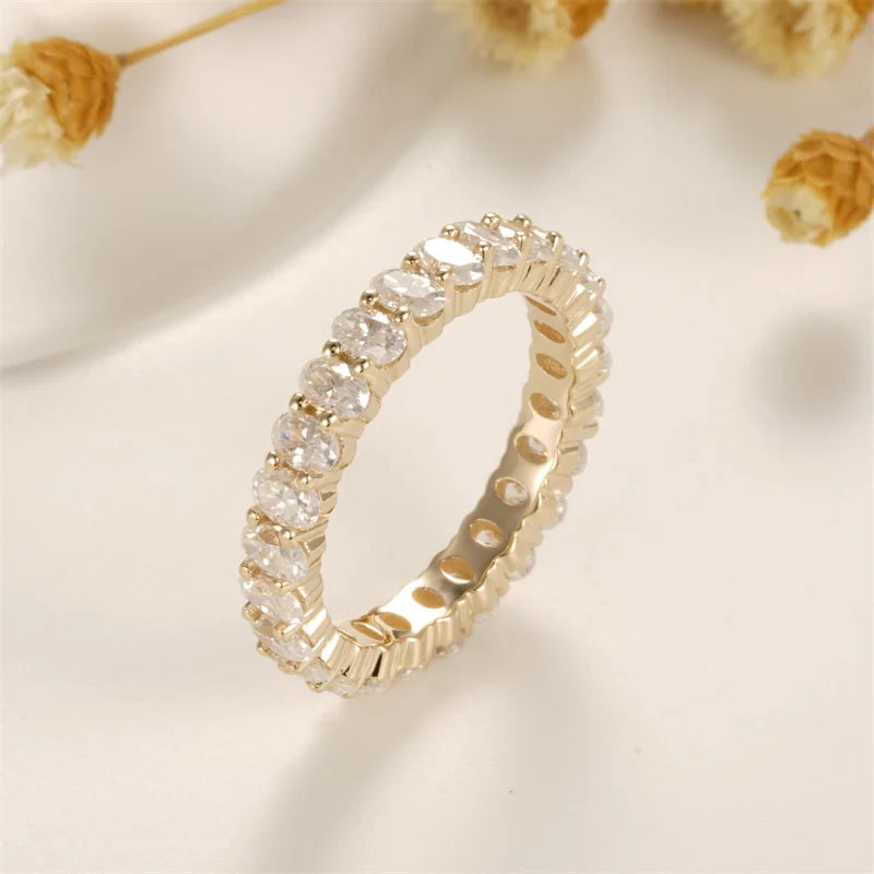 Josephine | Oval Cut Eternity Stacking Bridal Ring