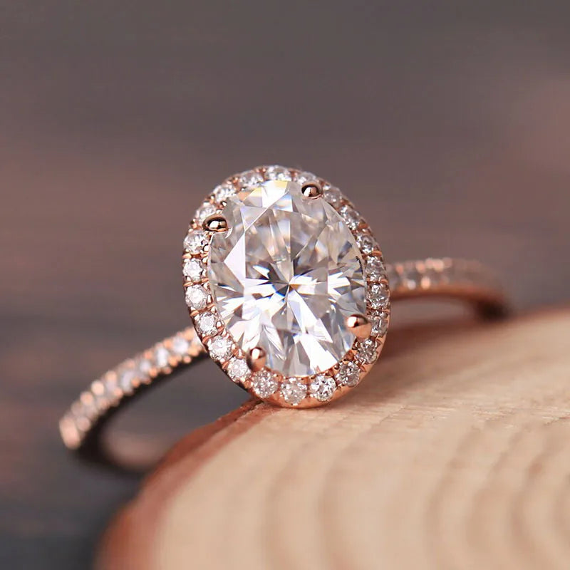 RUNE | 1.5 Carat Halo Oval Cut Pave with Eternity Bridal Set