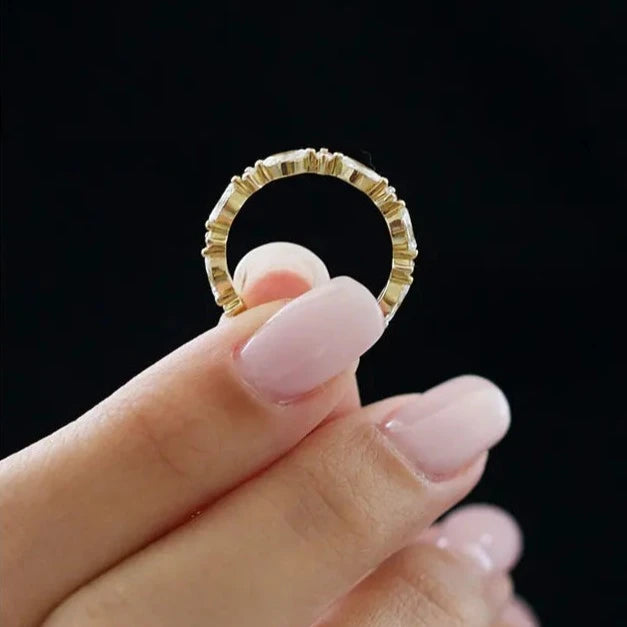 BRYN | Eternity Marquise Cut Wedding Band