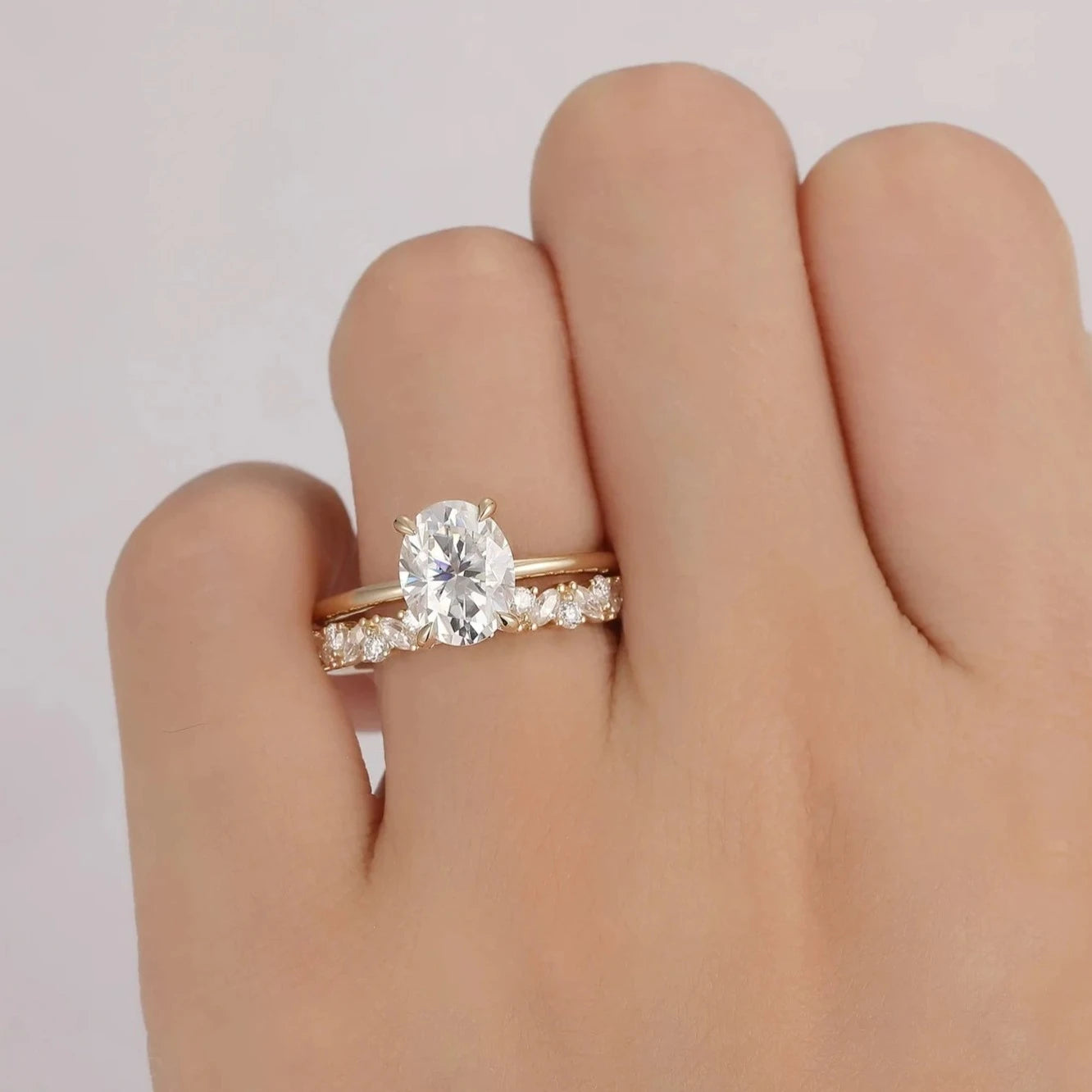 Marquise Eternity Wedding Band Combination Marquise + Round Cut