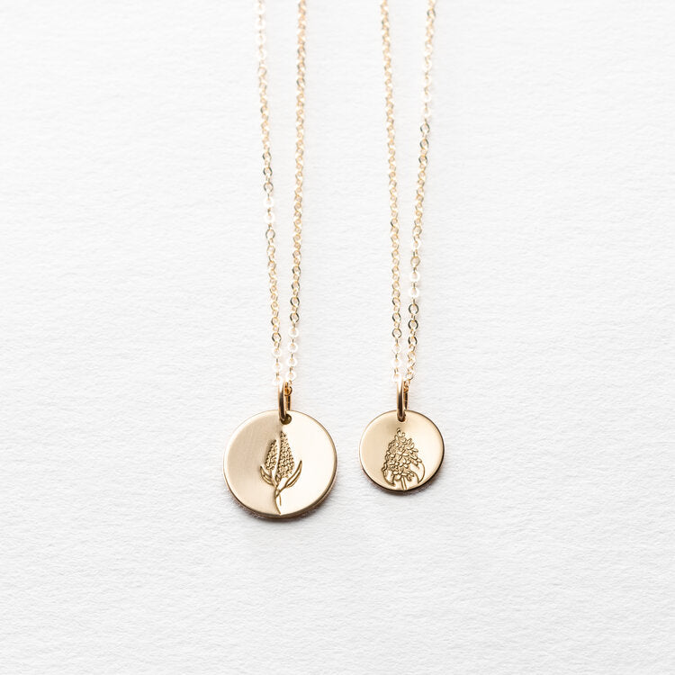 Birth Flower Coin Necklace - Kalyn & Co.