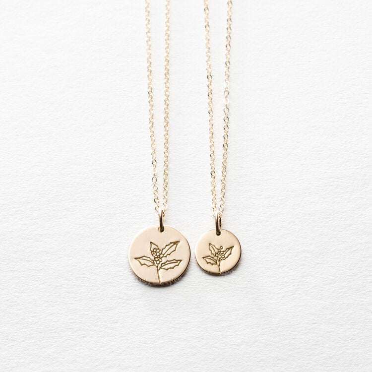 Birth Flower Coin Necklace - Kalyn & Co.