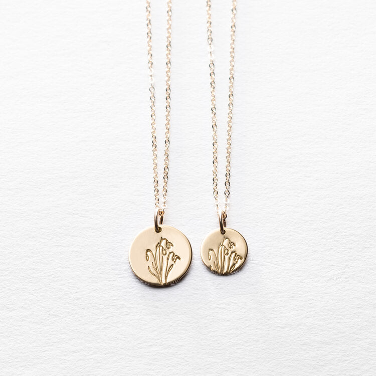 Birth Flower Coin Necklace - Kalyn & Co.