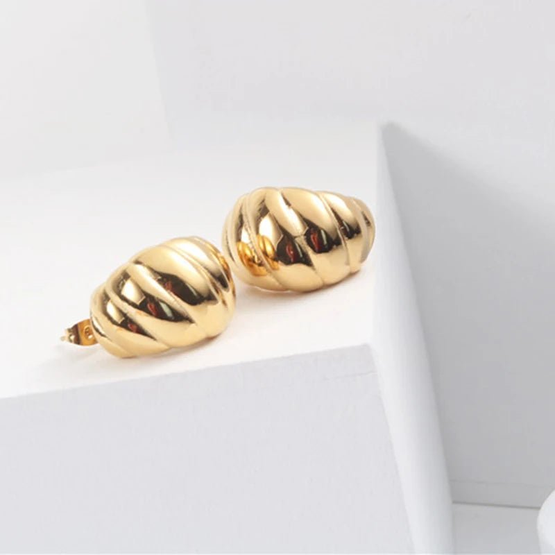 Bold Croissant Chunky hoop earrings - Kalyn & Co.