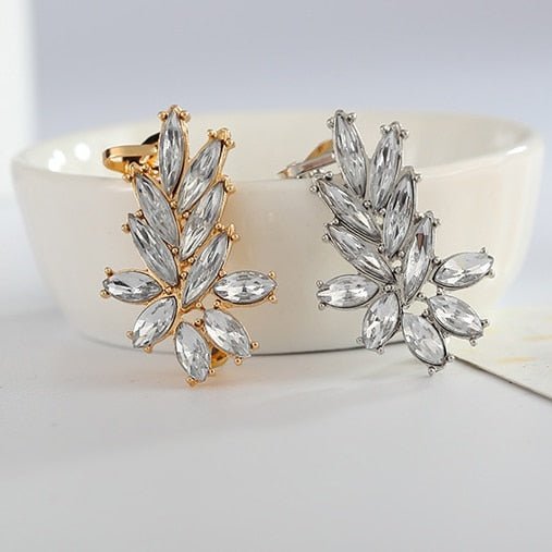 Crystal Stud Earrings - Ear Pin Climber Earrings - Kalyn & Co.