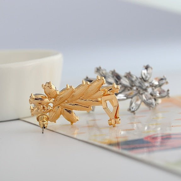 Crystal Stud Earrings - Ear Pin Climber Earrings - Kalyn & Co.
