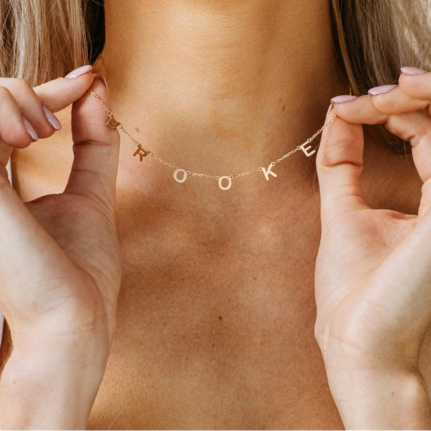 Custom Personalized Letter Necklace
