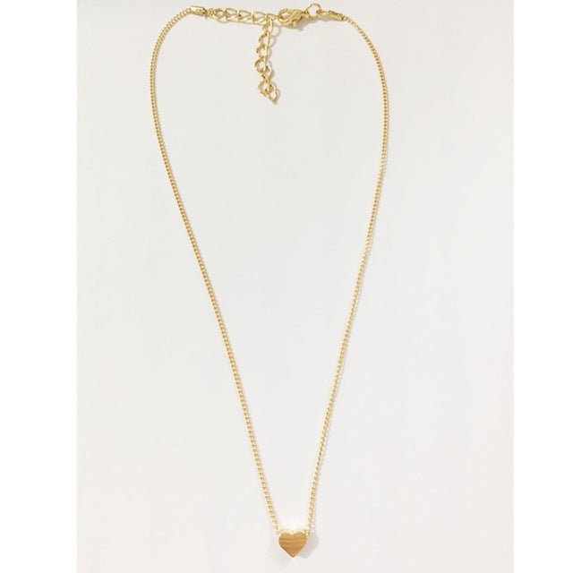 Dainty Gold Heart Charm Necklace Default Title