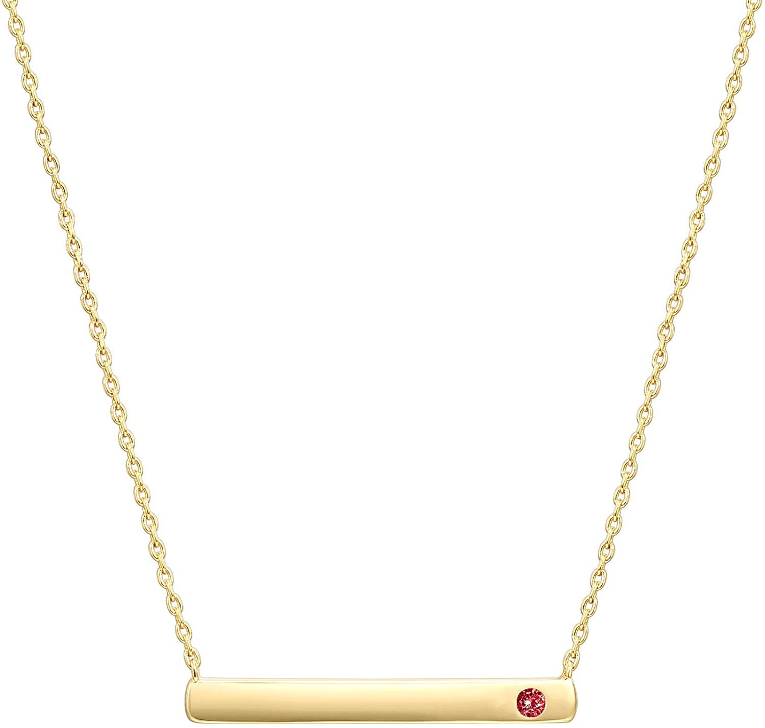 Swarovski Crystal Birthstone Bar Necklace 07. July
