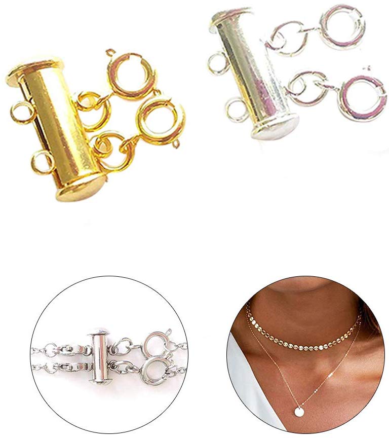 Layering Necklace Clasp 2 Necklace Clasps * Gold & Silver SET