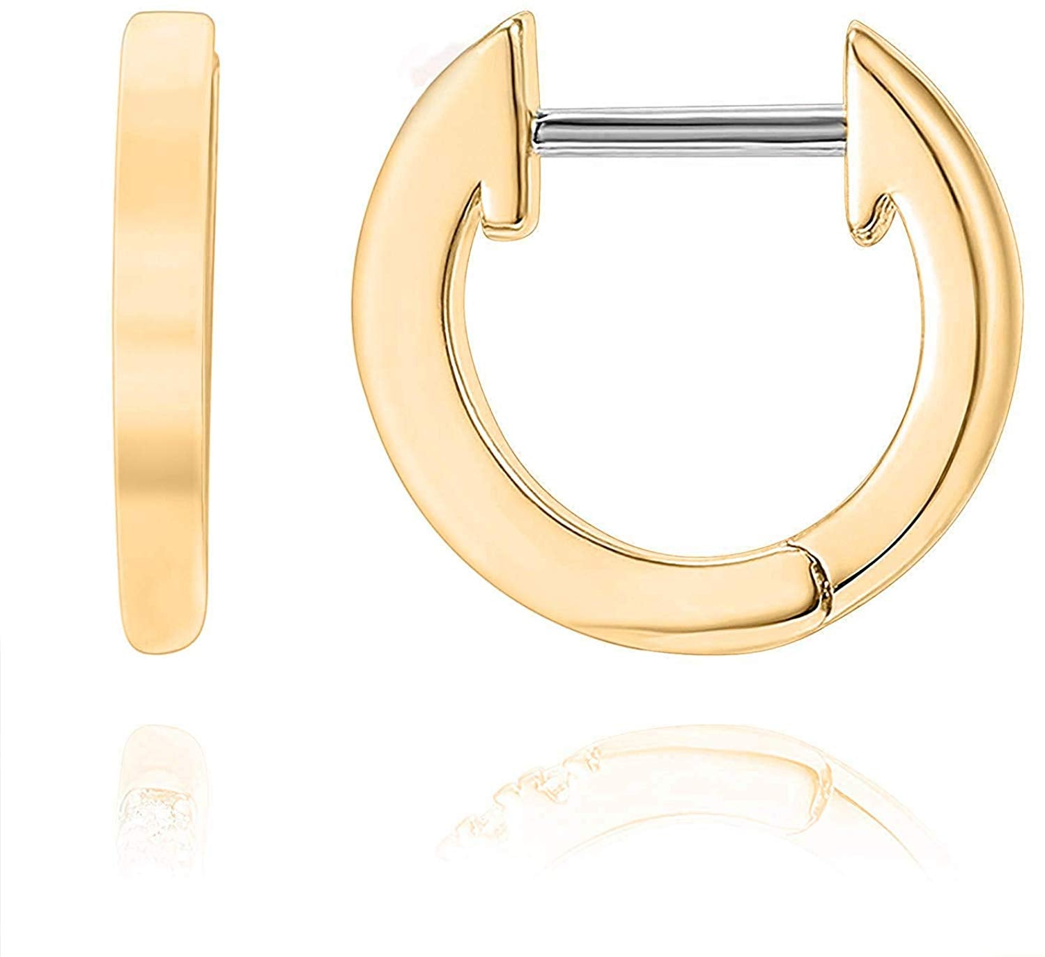 Huggie Hoop 14K Gold Earrings Yellow Gold
