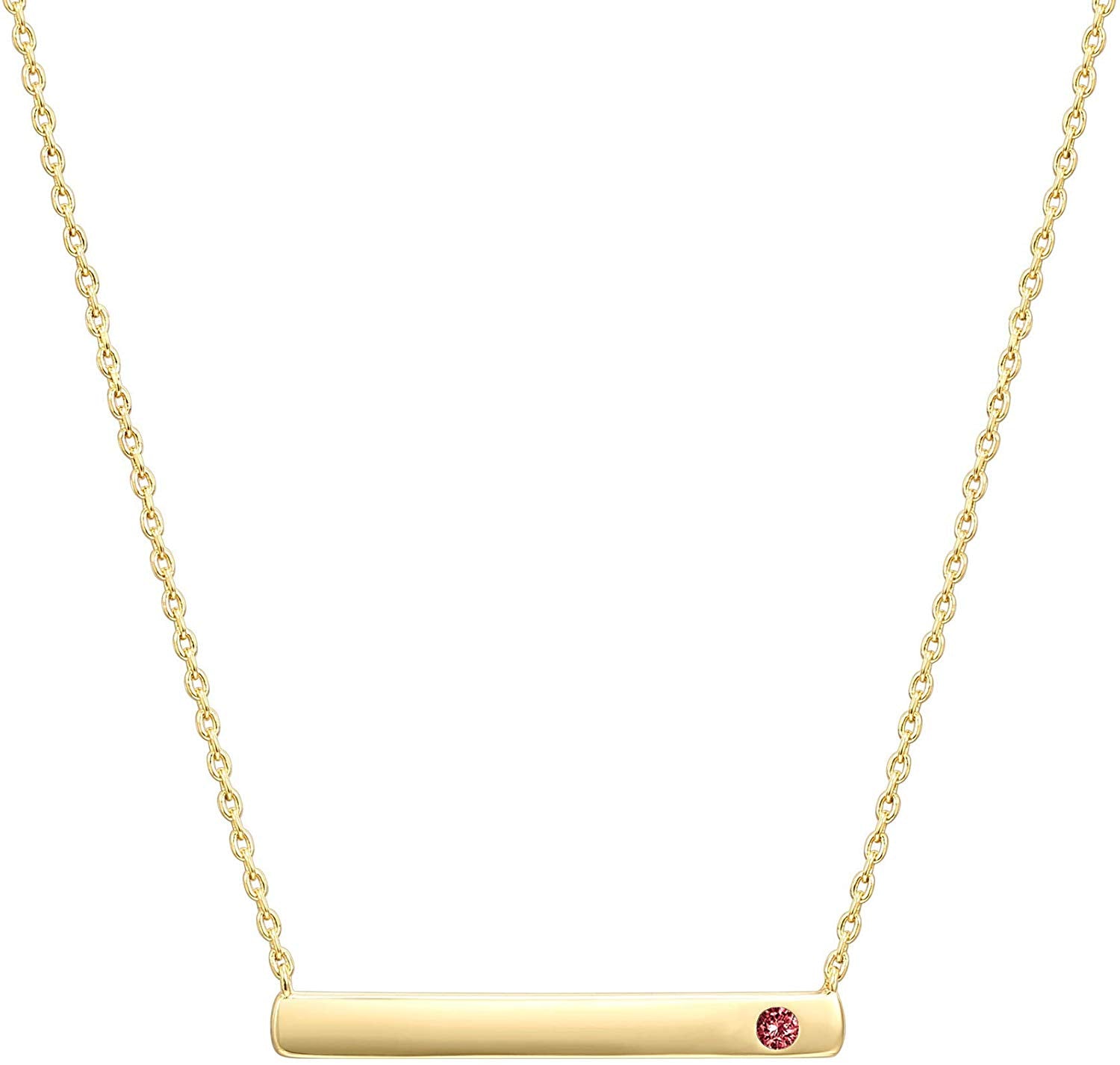 Swarovski Crystal Birthstone Bar Necklace 01. January