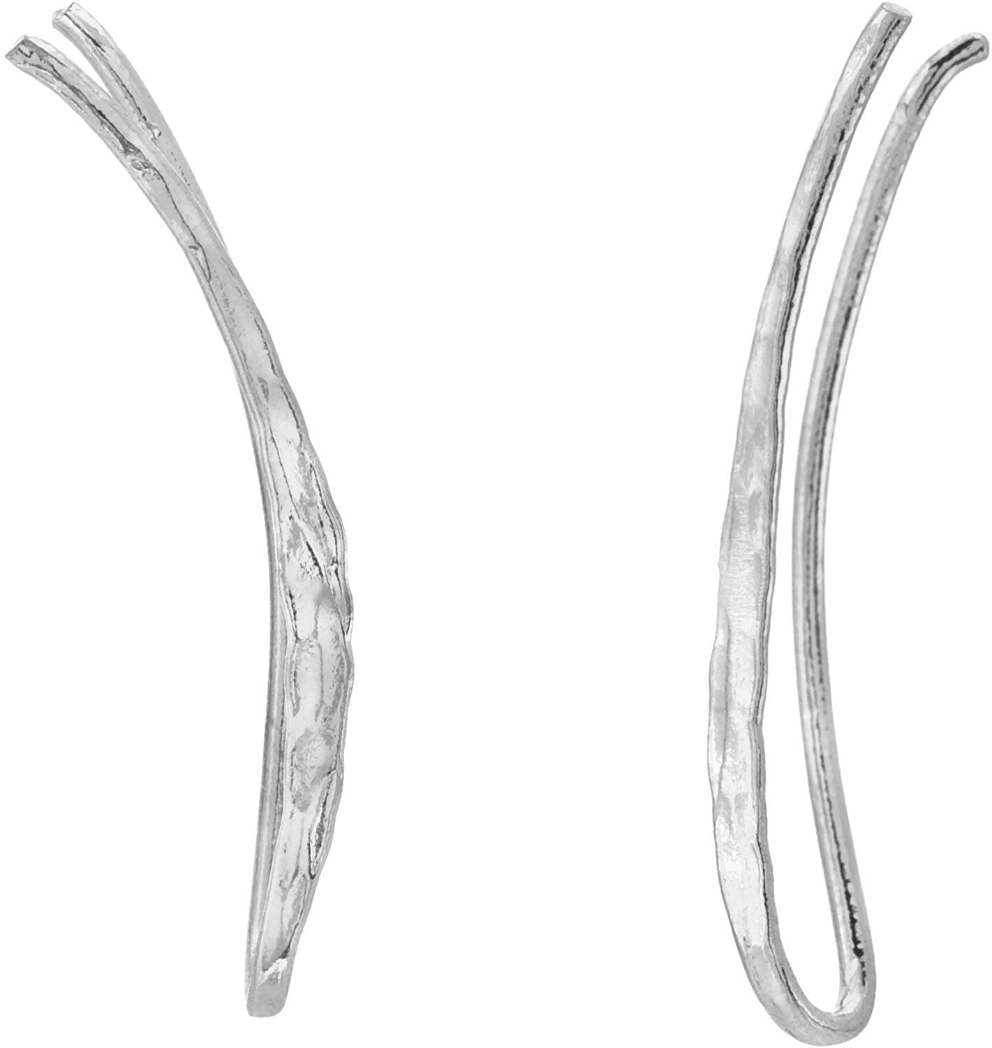 Hammered Ear Climbers 925 Sterling Silver