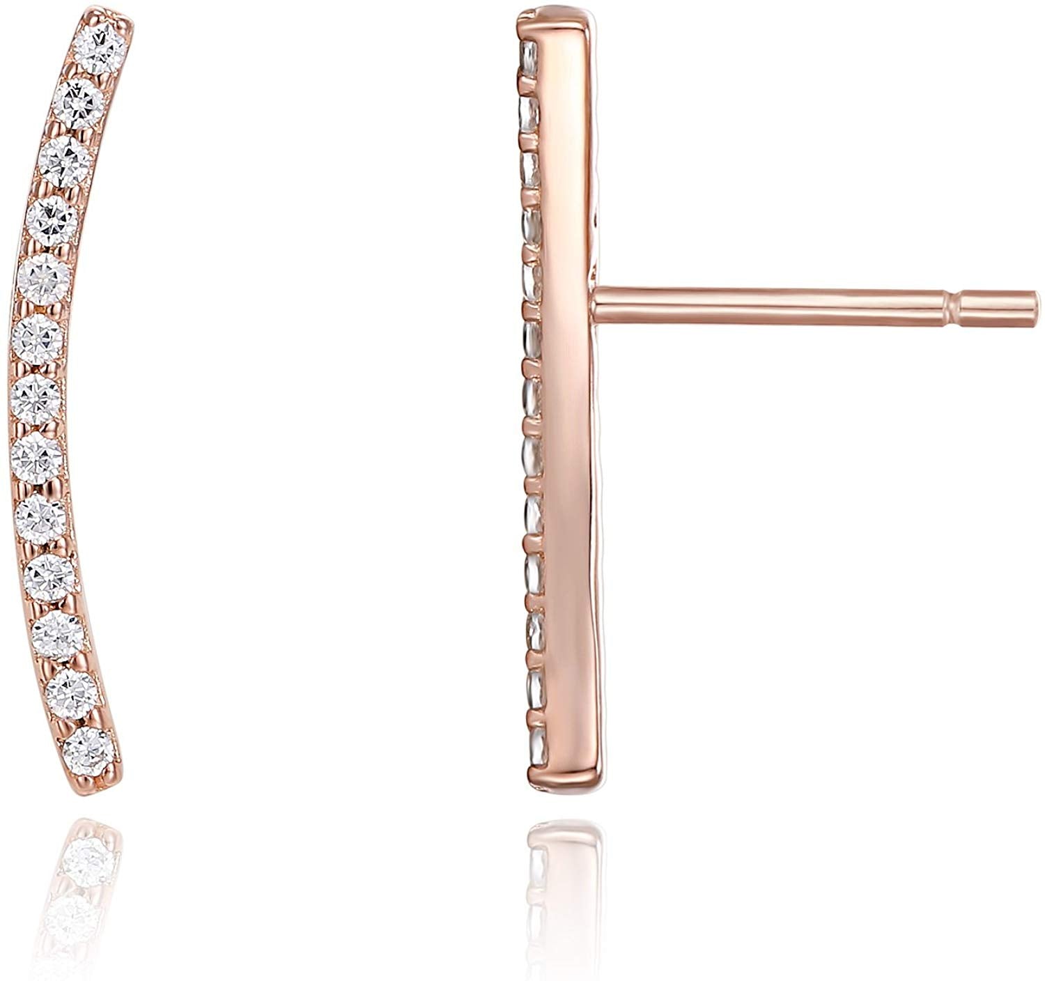 Diamond Ear Climber 14K Rose