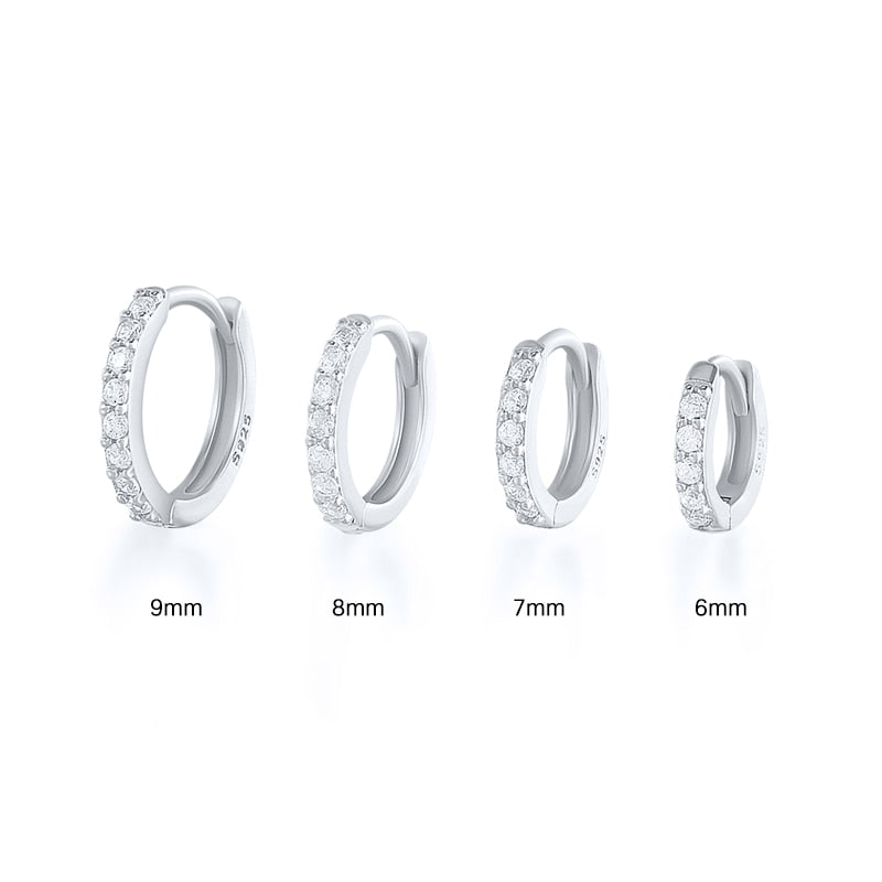 Women Zircon Small Hoops Earring Piercing
