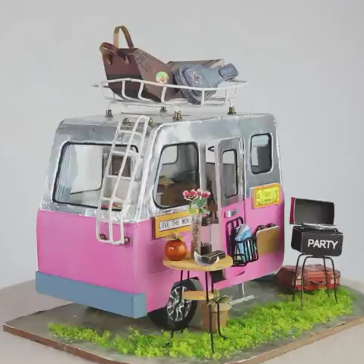 DIY Happy Camper Fairy Gypsy Travel Trailer Doll House