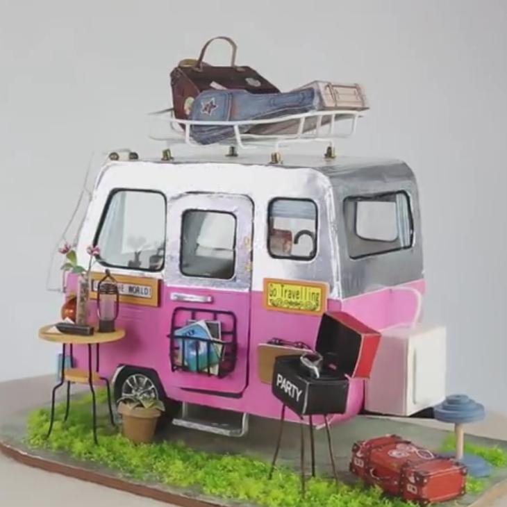 DIY Happy Camper Fairy Gypsy Travel Trailer Doll House