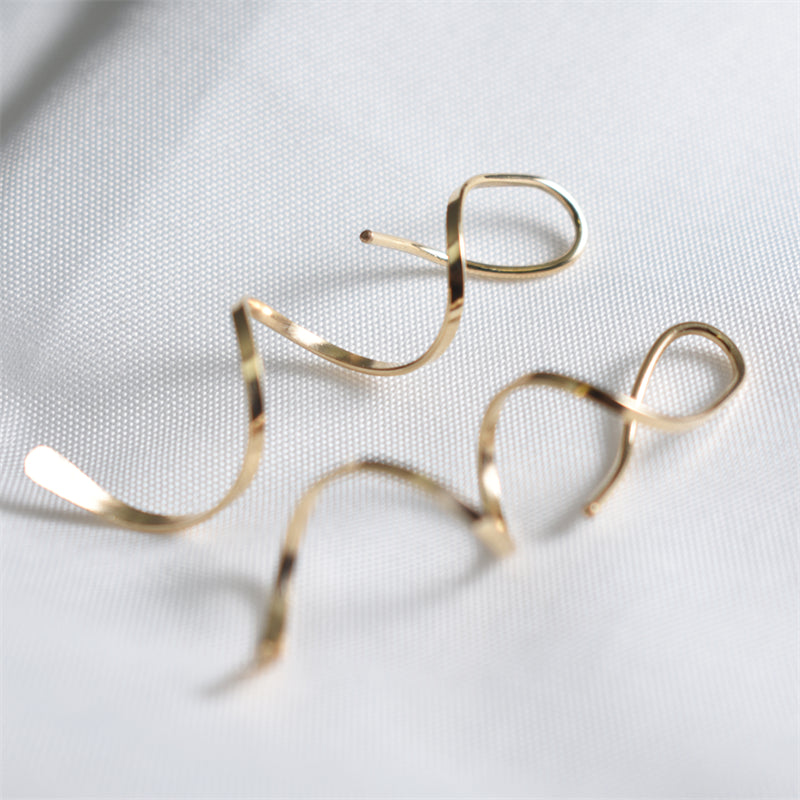 Handmade Dangle Spiral Earrings