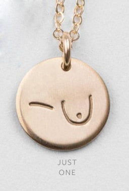 Gold Coin Boobs Necklace - Feminist Handmade Jewelry Just One