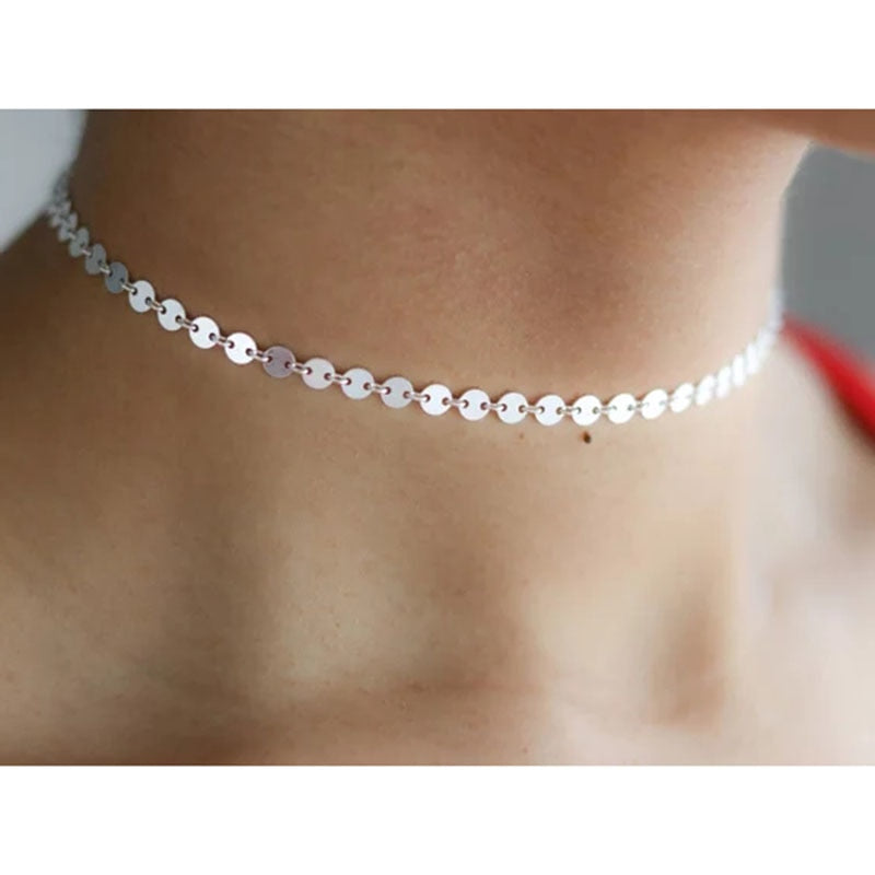 Handmade Gold Coin Choker Necklace