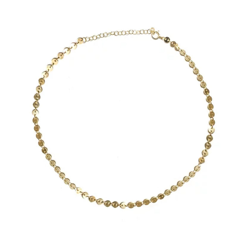 Handmade Gold Coin Choker Necklace
