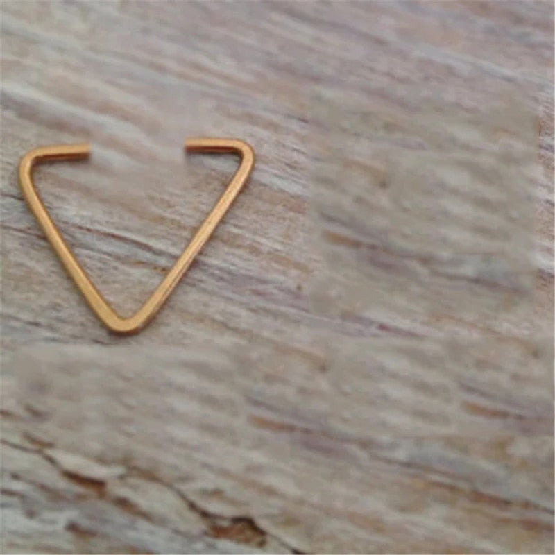 Handmade Triangle Nose Septum Ring - Fake Piercing Grunge Style - Kalyn & Co.
