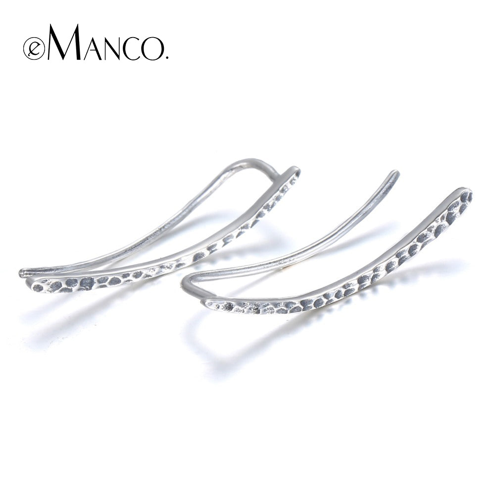 Genuine Sterling Silver Hook Climber Earrings