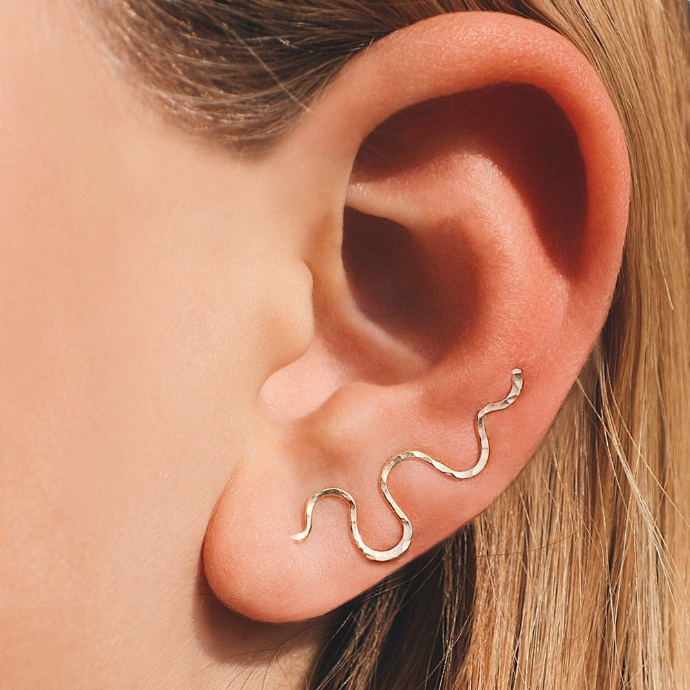 Snake Ear Climber Earrings