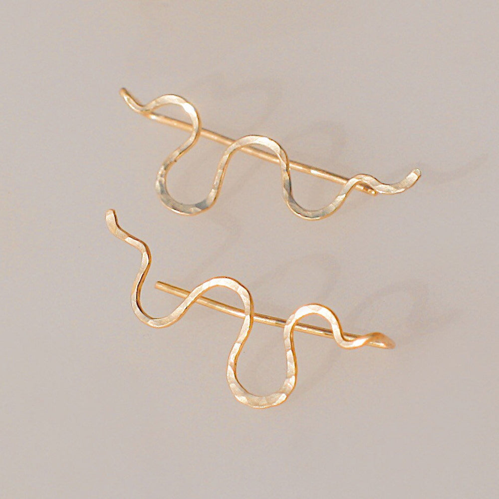 Snake Ear Climber Earrings