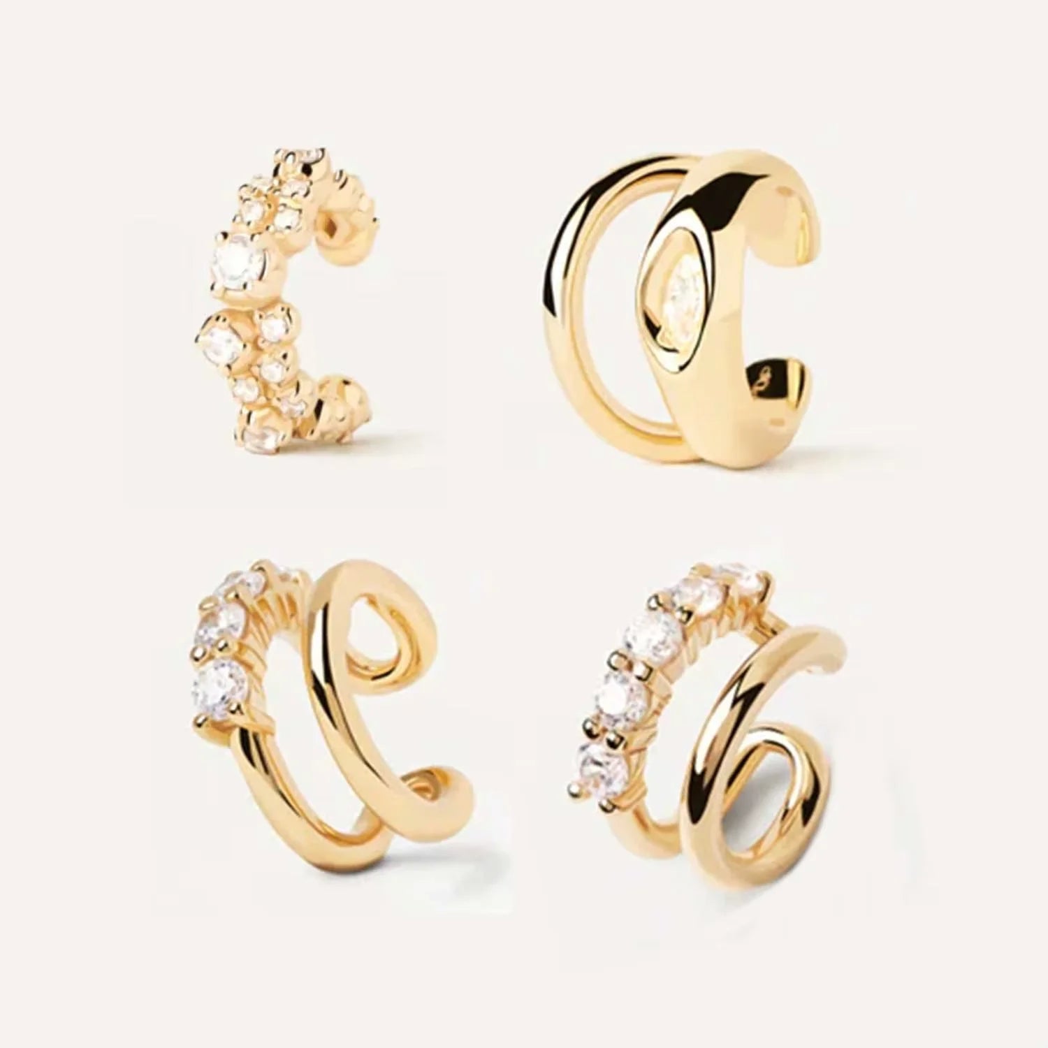 18k gold ear cuff earrings