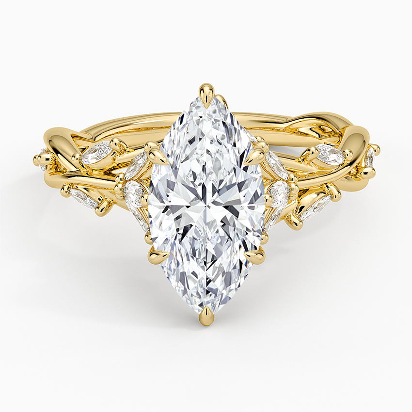VINE | 2 Carat Marquise Cut Cathedral Garden Vine design