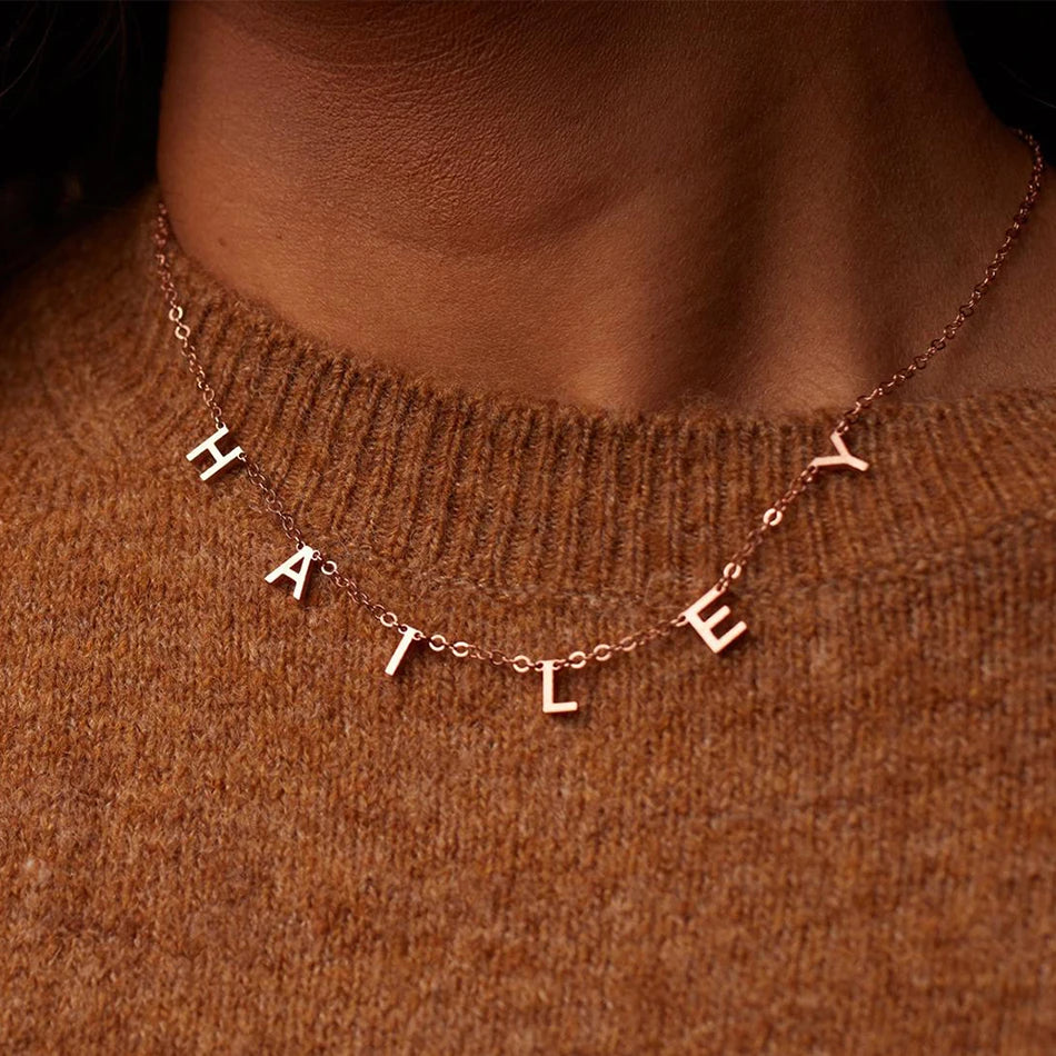 Custom Personalized Letter Necklace
