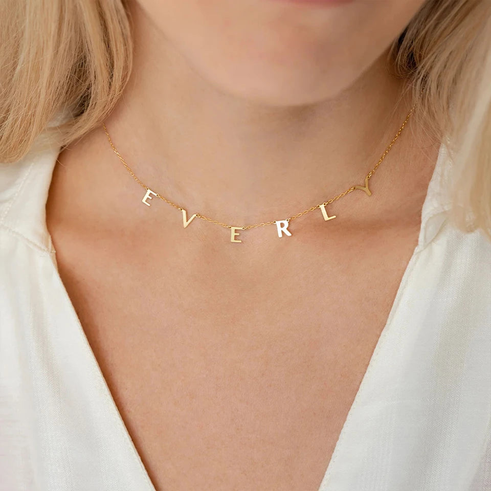 Custom Personalized Letter Necklace