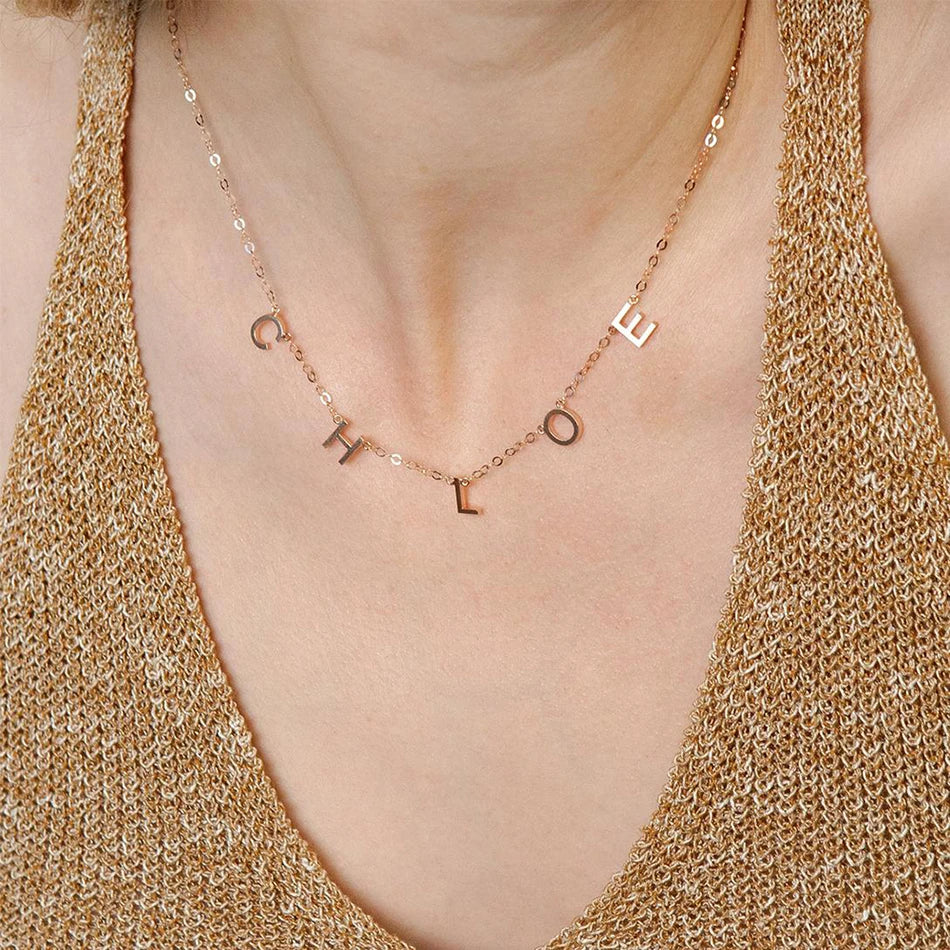 Custom Personalized Letter Necklace