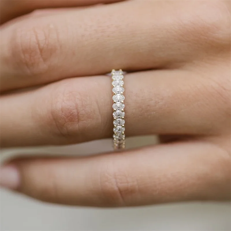 Josephine | Oval Cut Eternity Stacking Bridal Ring