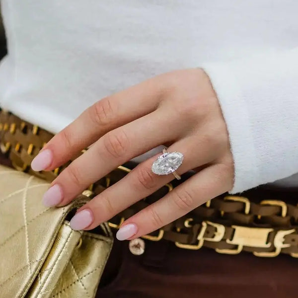 Hailey bieber engagement ring carat discount