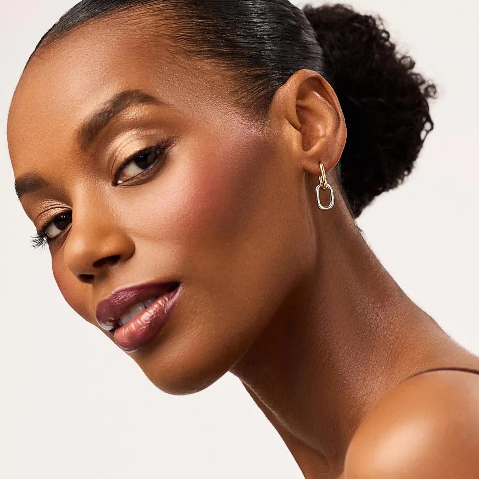 Two Toned Chain Earring