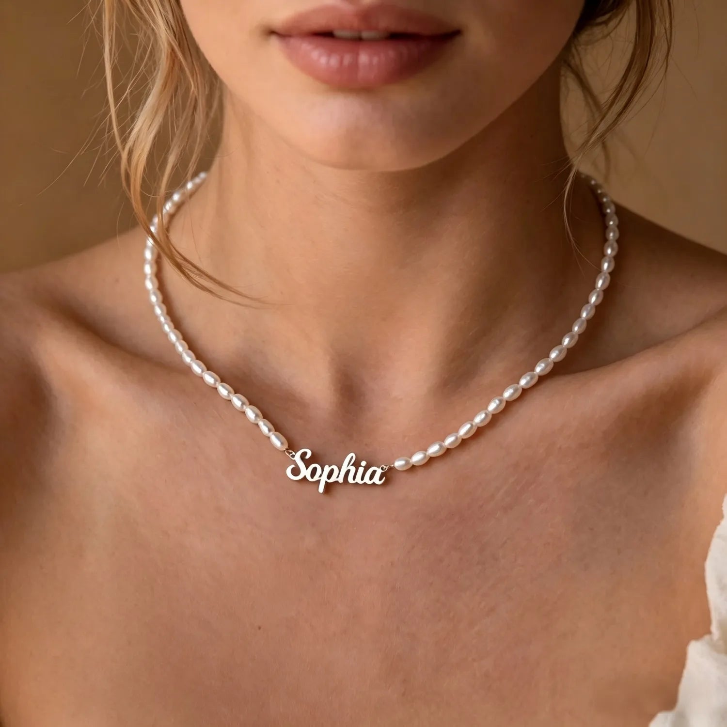 Freshwater Pearl Name Necklace